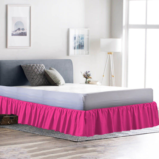 Hop Pink Ruffle Bed Skirts