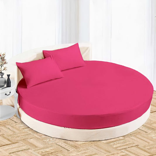 Hot Pink Round Bed Sheet Sets