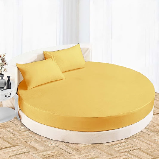 Gold Round Bed Sheet Sets