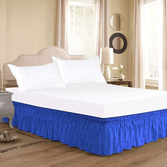 Royal Blue Wrap Around Bed Skirt