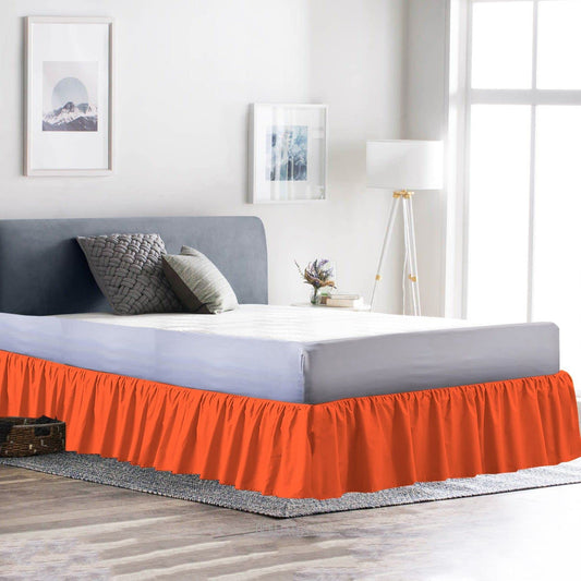 Orange Ruffle Bed Skirts