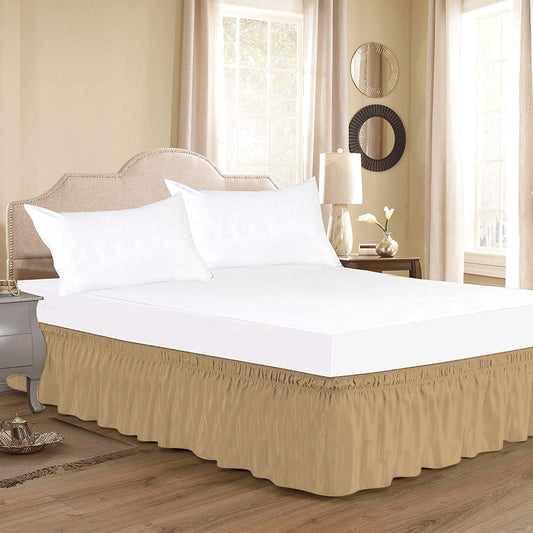 Taupe Wrap Around Bed Skirt