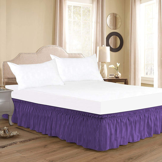 Purple Wrap Around Bed Skirt