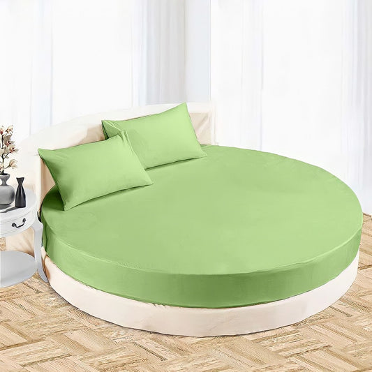Sage Green Round Bed Sheet Sets
