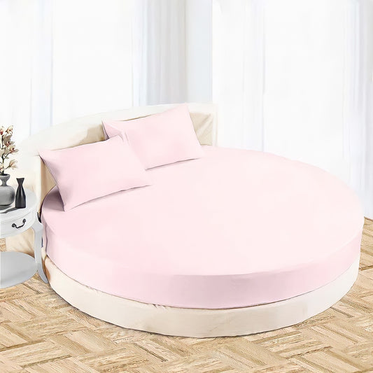 Pink Round Bed Sheet Sets