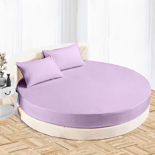 Lilac Round Bed Sheet Sets