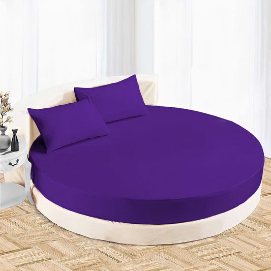 Purple Round Bed Sheet Sets