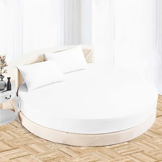 White Round Bed Sheet Sets