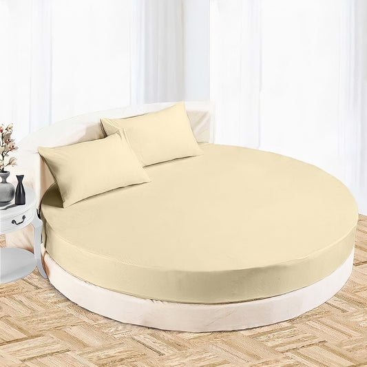 Ivory Round Bed Sheet Sets