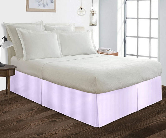 Lilac Stripe Bed Skirt