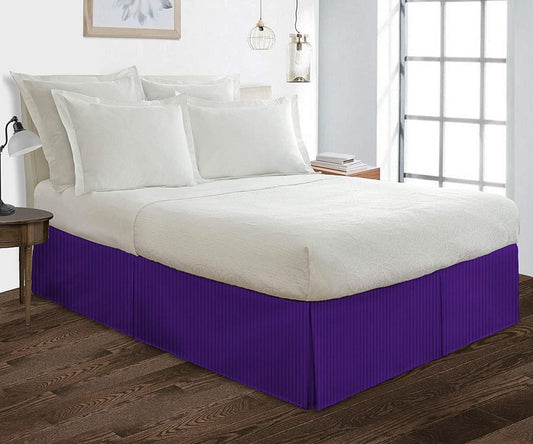 Purple Stripe Bed Skirt
