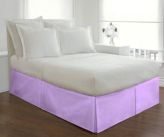 Lilac Pleated Bed Skirt