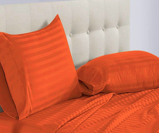 Orange Stripe Bed Sheets