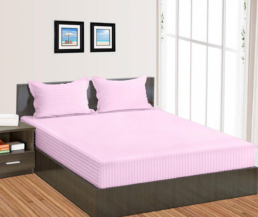Pink Stripe Fitted Bed Sheets
