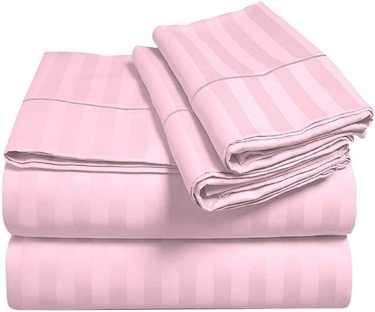 Pink Stripe Bed Sheet Sets