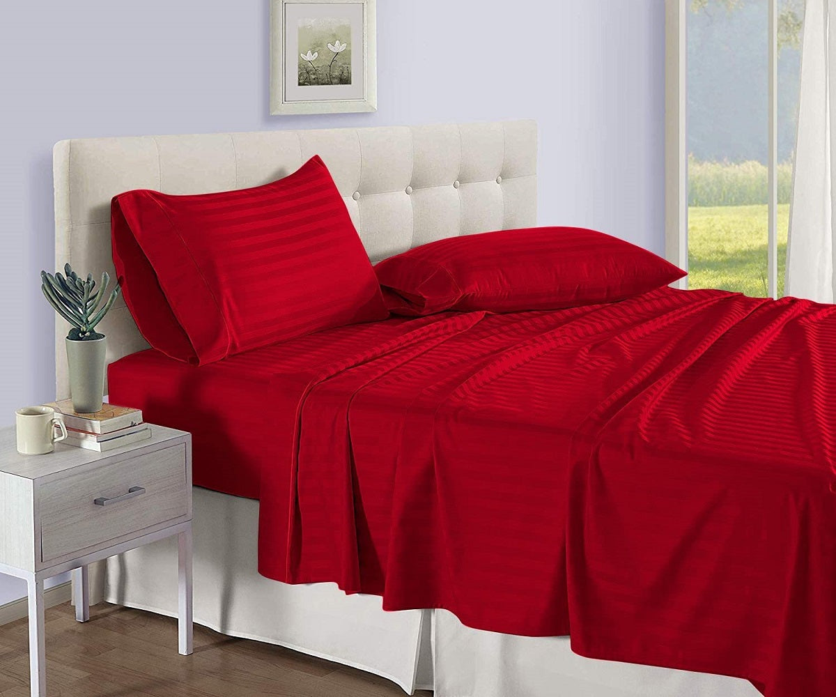 Red Stripe Bed Sheets
