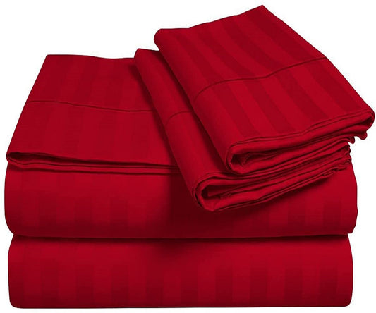 Red Stripe Bed Sheet Sets