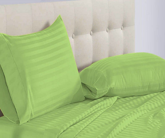 Sage Green Stripe Bed Sheets