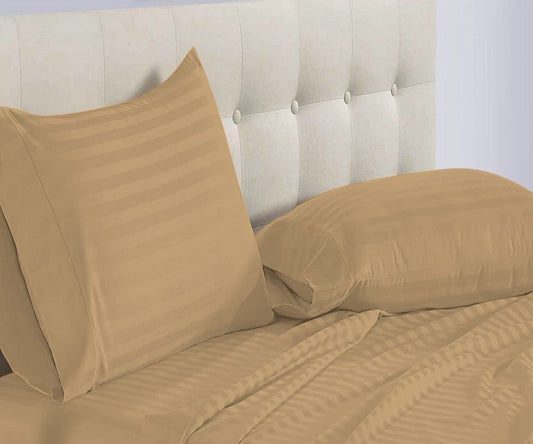 Taupe Stripe Bed Sheets