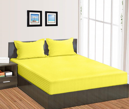 Yellow Stripe Fitted Bed Sheets