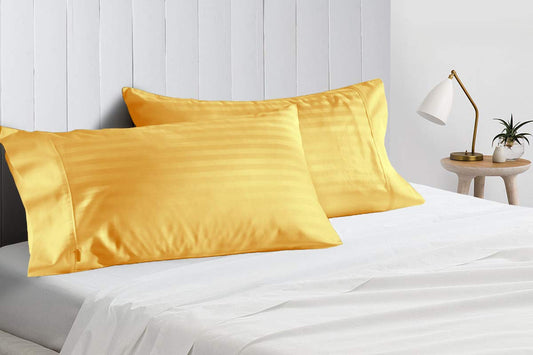 Gold Stripe Pillow Covers