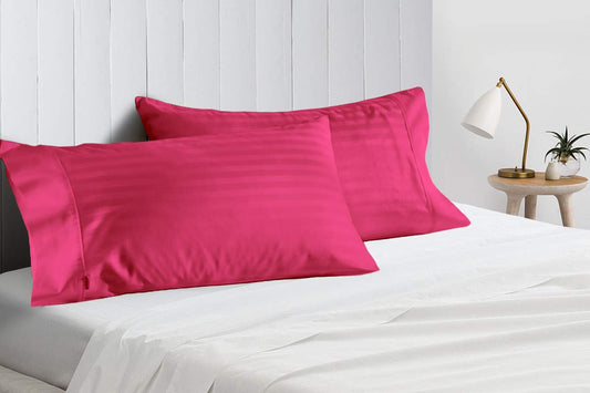 Hot Pink Stripe Pillow Covers