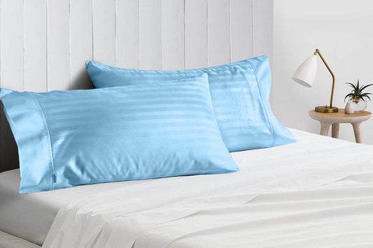 Light Blue Stripe Pillow Covers