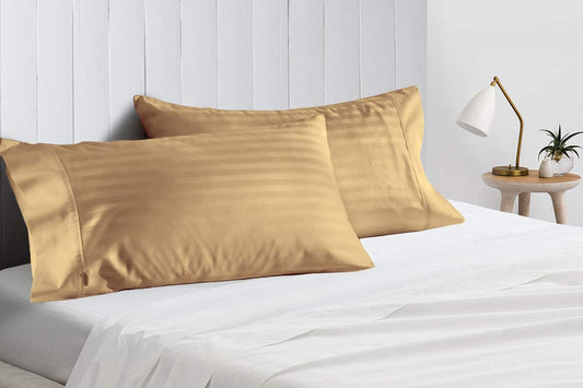 Taupe Stripe Pillow Covers